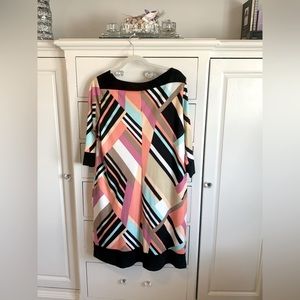 Diagonally Stripped Multicolor Dress